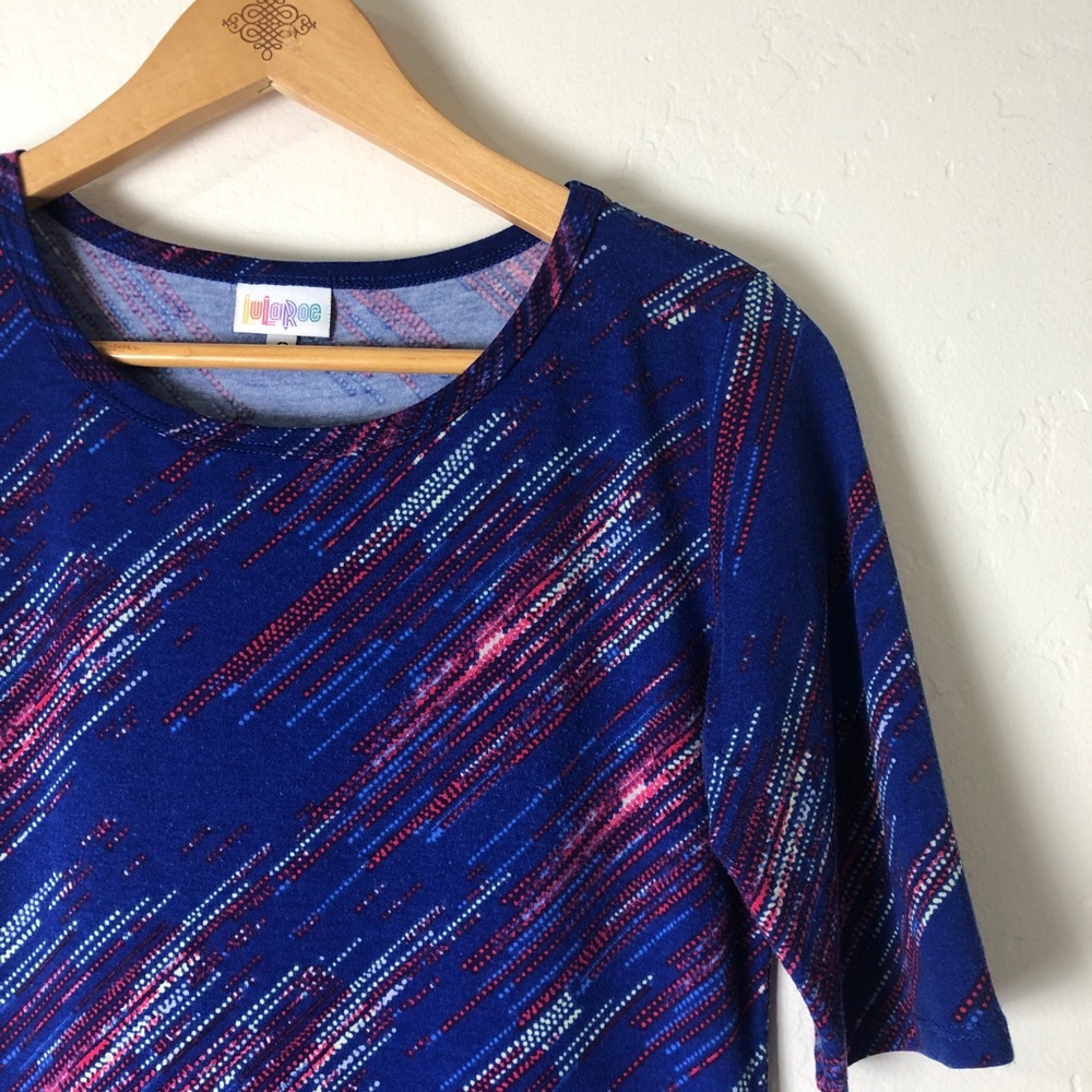 Blue Graphic Fitted Bodycon Dress